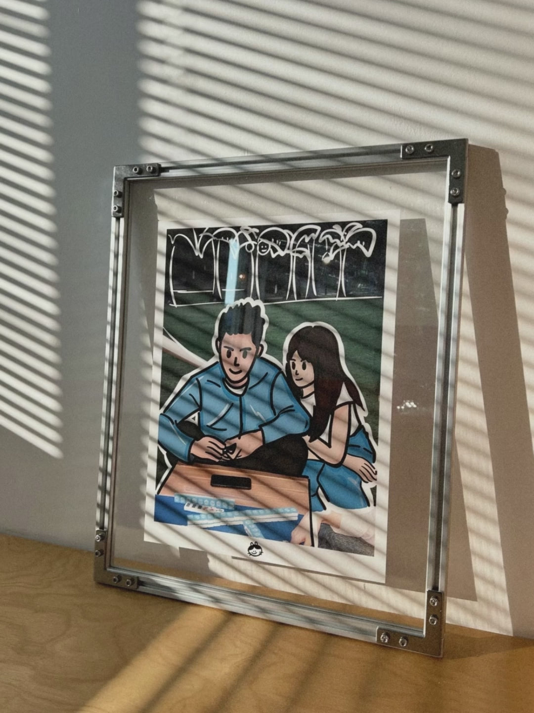 HushLume Custom Industrial Poster Frame | Floating Acrylic Wall & Desk Picture Display